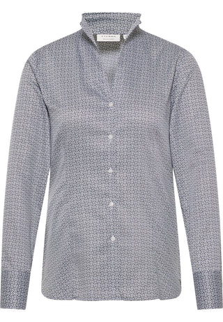 ETERNA REGULAR FIT Langarm Bluse - Starlit Check Grey - 7134-39-D266