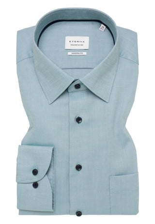 ETERNA MODERN FIT Langarm Hemd - Ocean Mist Blue - 8464-43-X181