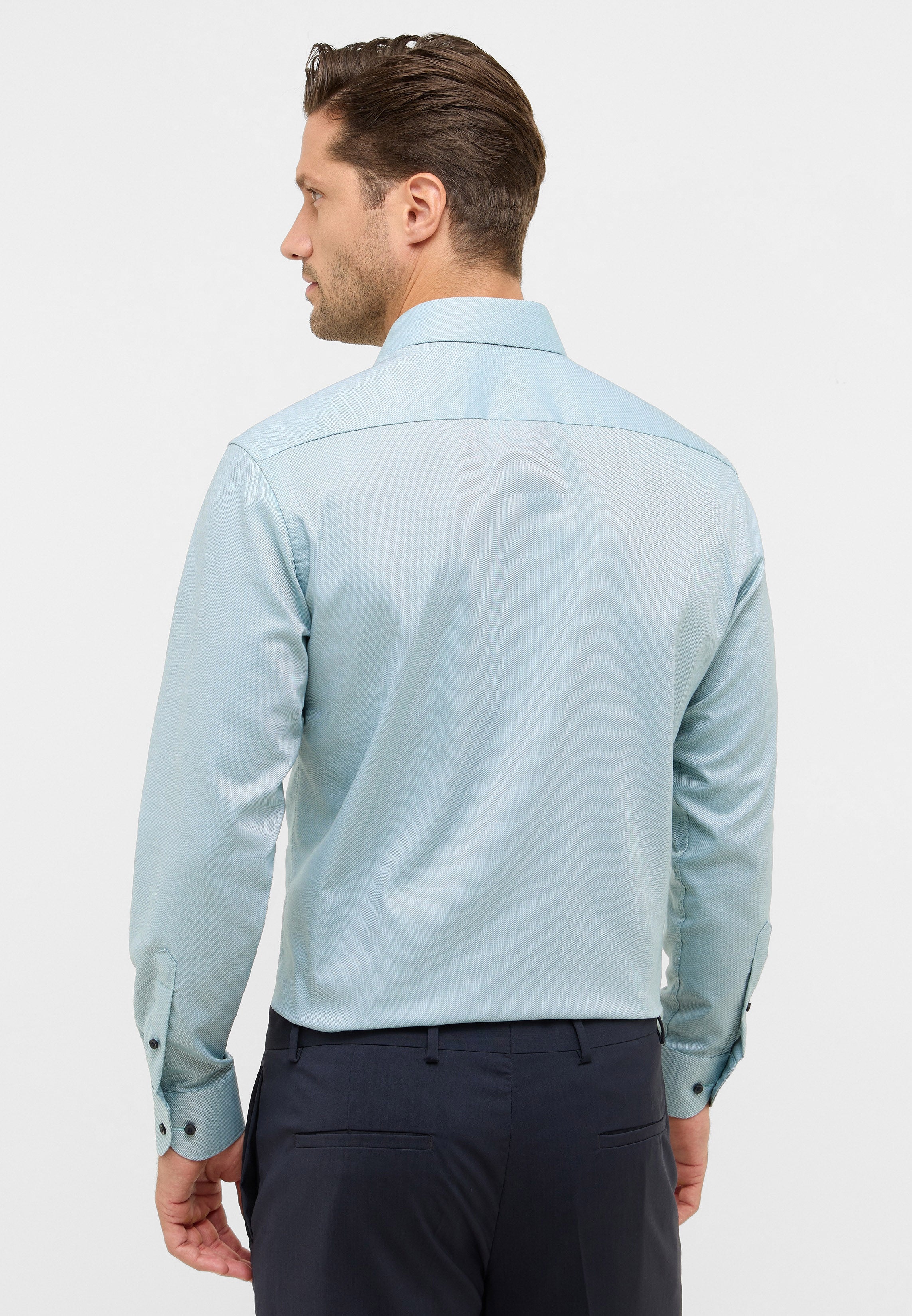 ETERNA MODERN FIT Langarm Hemd - Ocean Mist Blue - 8464-43-X181 von Eterna