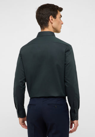 ETERNA MODERN FIT Langarm Hemd - Deep Teal Texture - 8464-49-X181