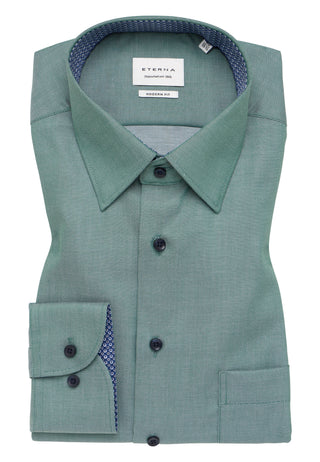 ETERNA MODERN FIT Langarm Hemd - Seafoam Weave - 1007-42-X141