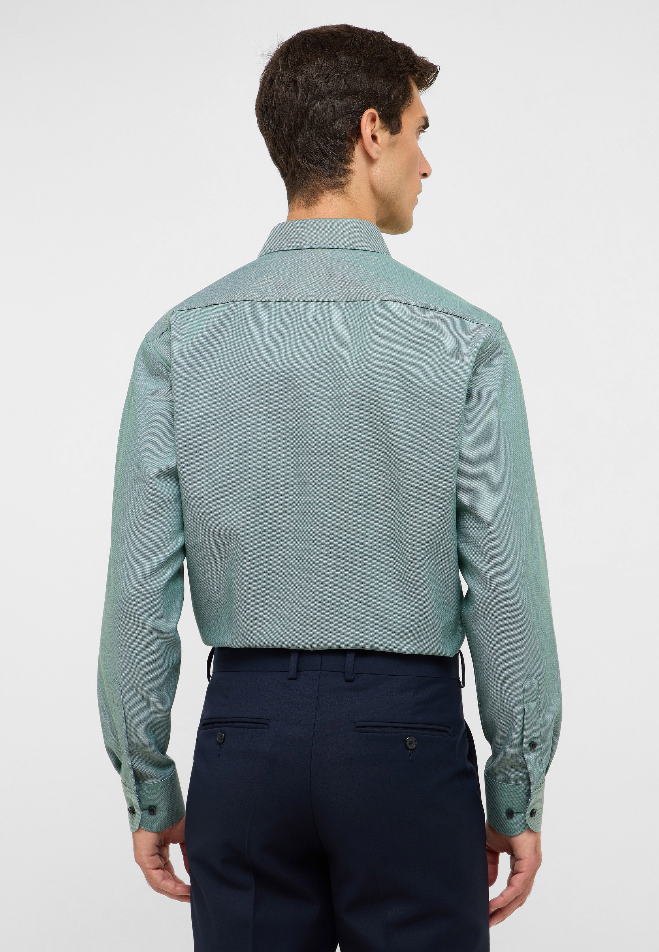 ETERNA MODERN FIT Langarm Hemd - Seafoam Weave - 1007-42-X141 von Eterna