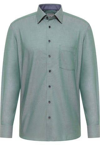 ETERNA MODERN FIT Langarm Hemd - Seafoam Weave - 1007-42-X141