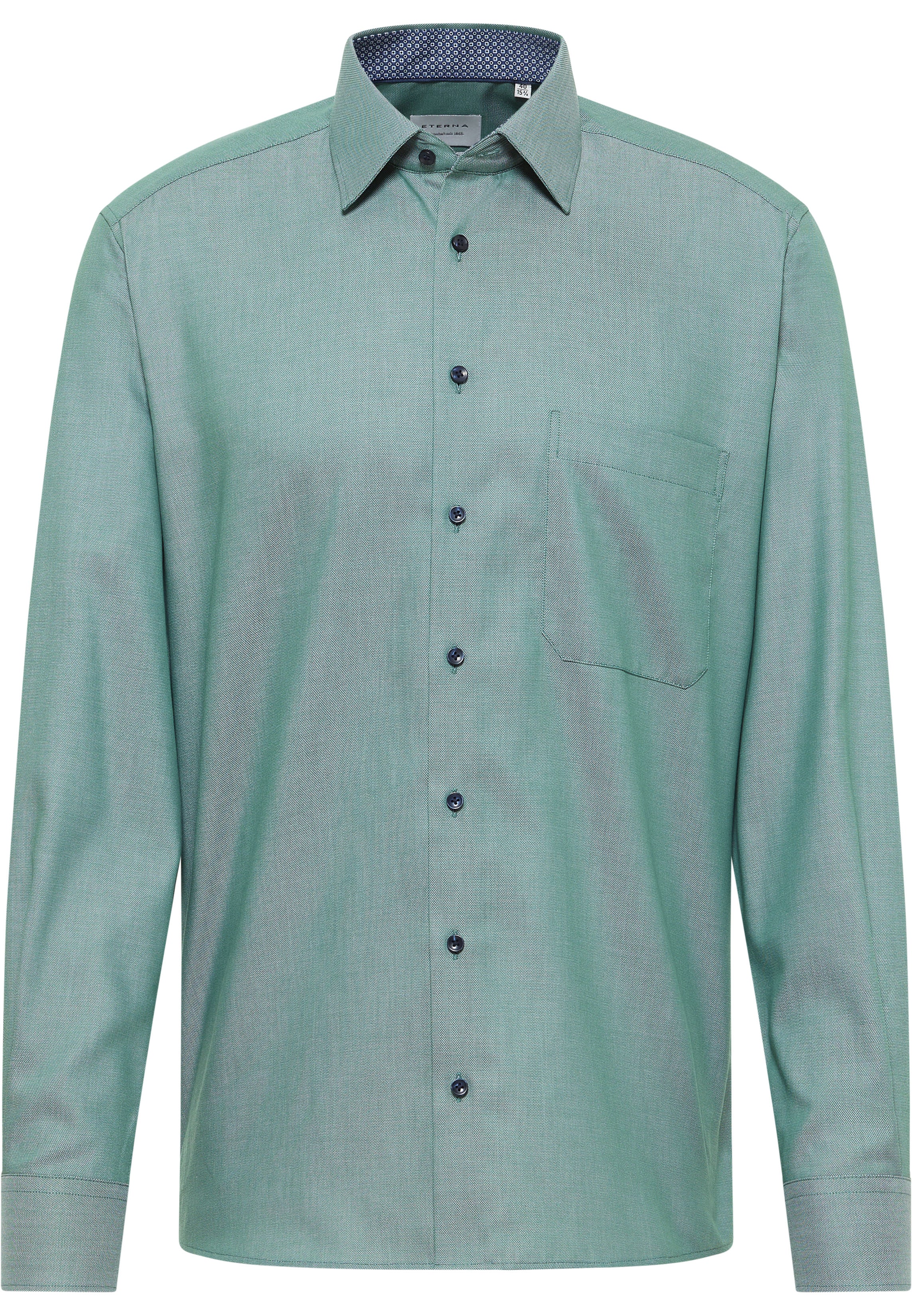 ETERNA COMFORT FIT Langarm Hemd - Seafoam Tweed Green - 1007-42-E141