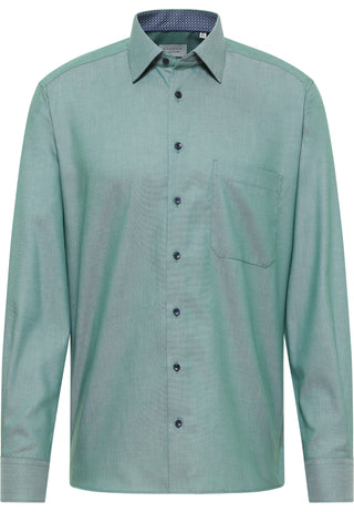 ETERNA COMFORT FIT Langarm Hemd - Seafoam Tweed Green - 1007-42-E141