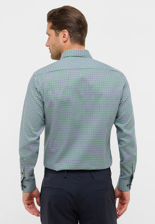 ETERNA MODERN FIT Langarm Hemd - Verdant Gingham Blue - 1012-45-X114