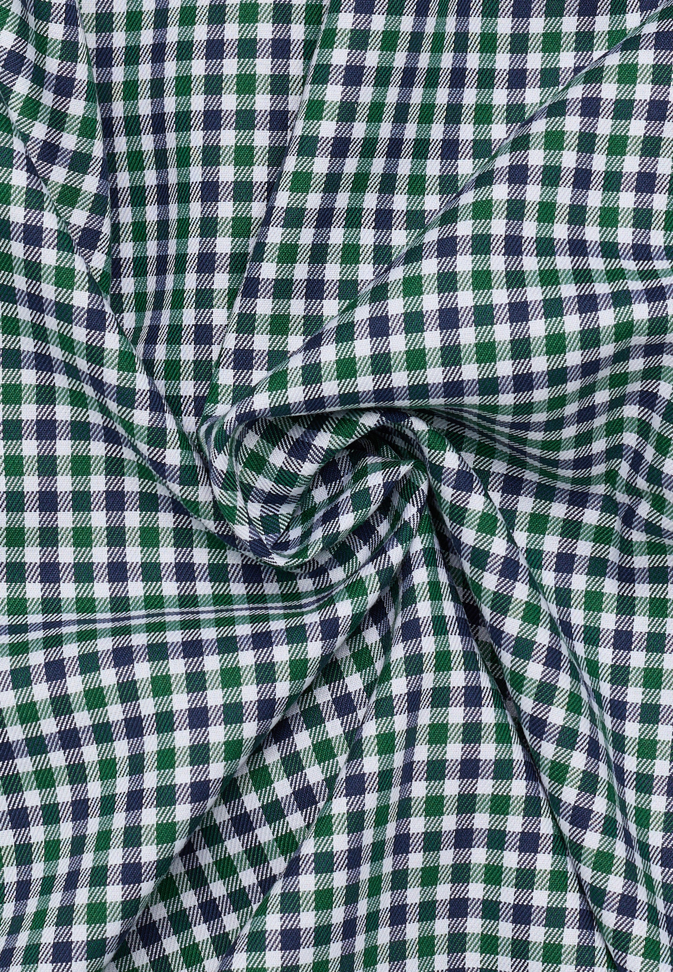 ETERNA MODERN FIT Langarm Hemd - Verdant Gingham Blue - 1012-45-X114 von Eterna