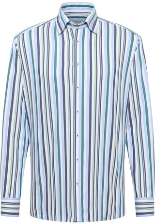 ETERNA MODERN FIT Langarm Hemd - Coastal Mint Stripe - 1245-46-X11U