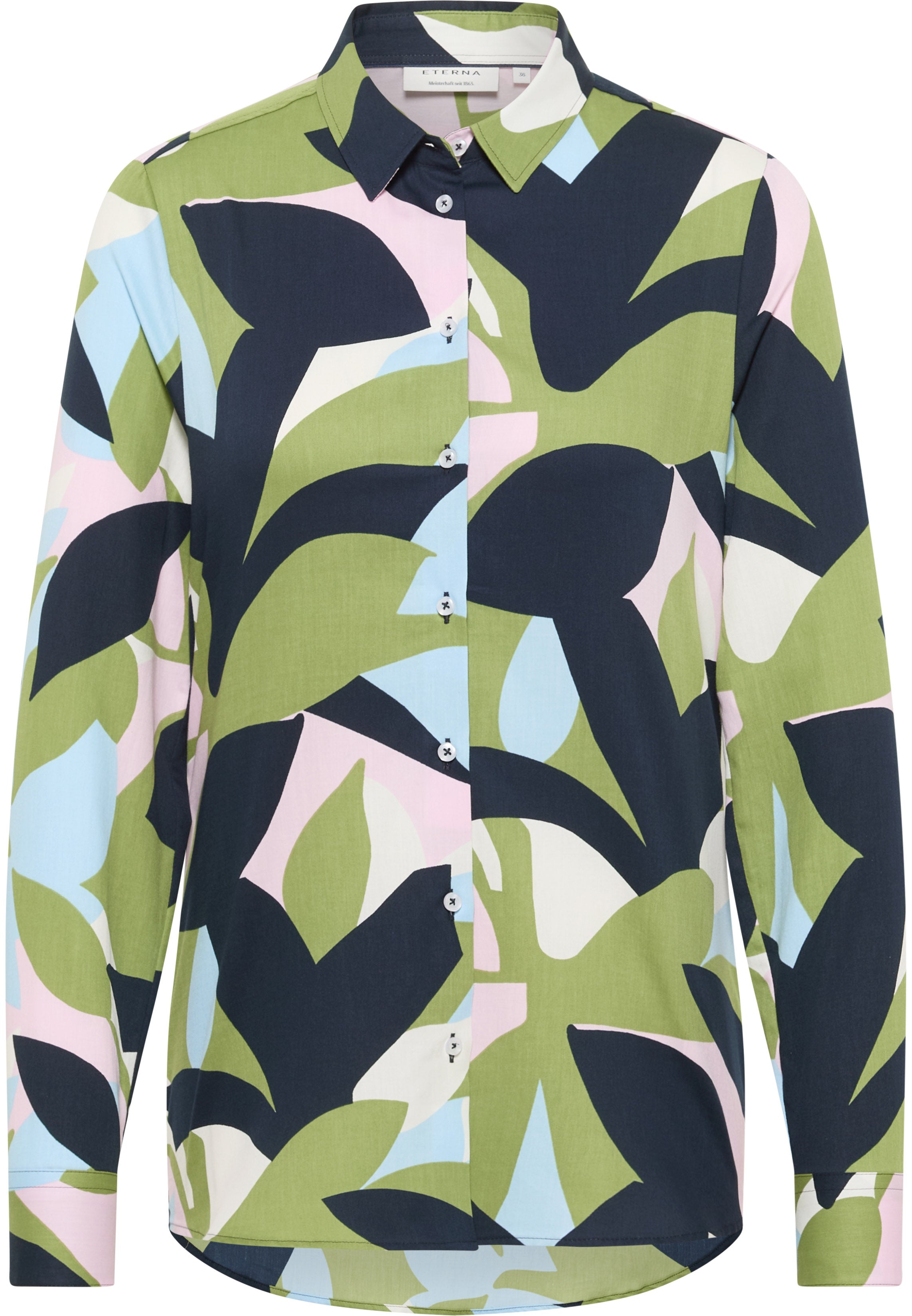 ETERNA REGULAR FIT Bluse - Ocean Leaf Garden - 7037-40-D935