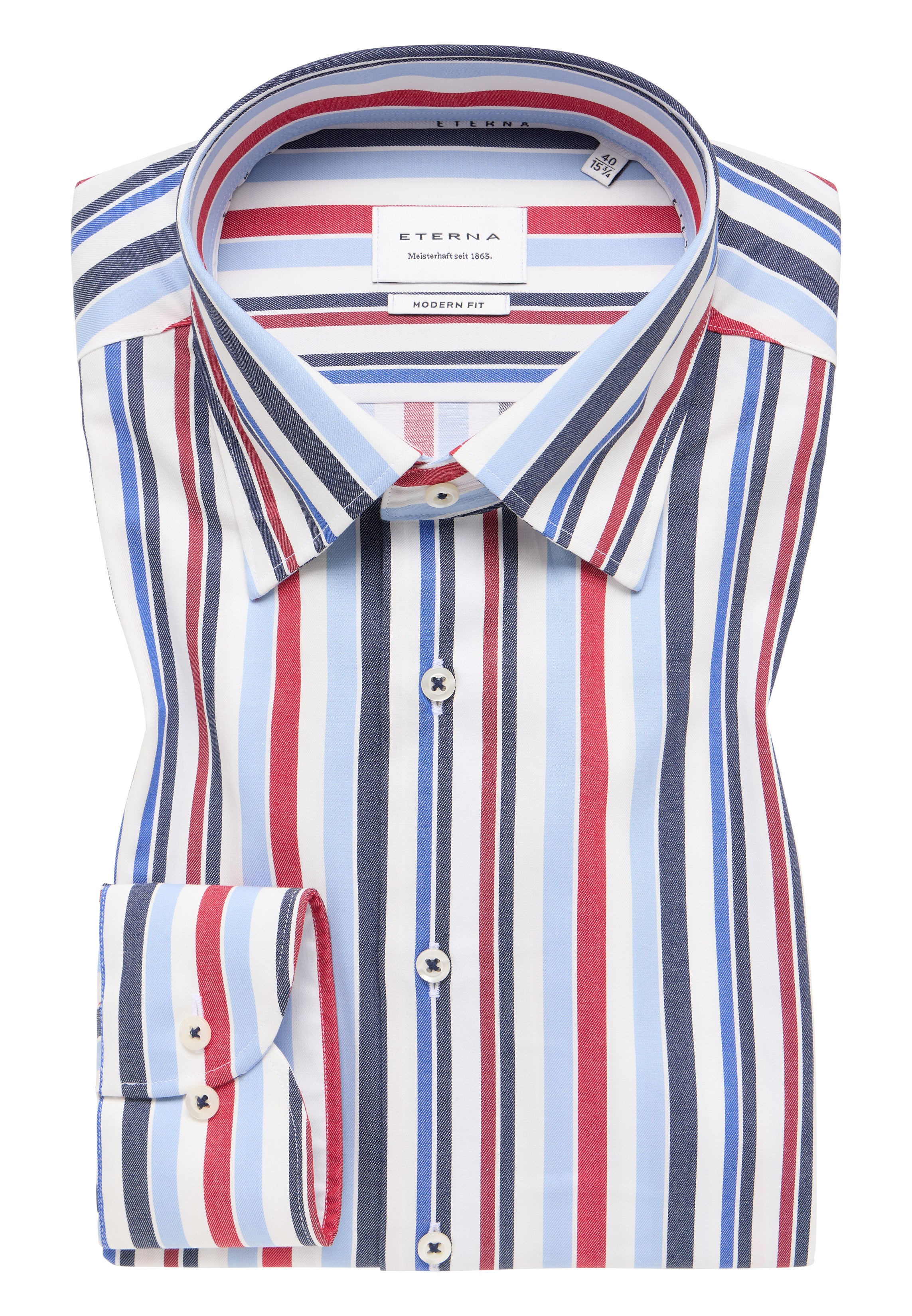 ETERNA MODERN FIT Langarm Hemd - Capri Vineyard Stripe - 1245-56-X11U