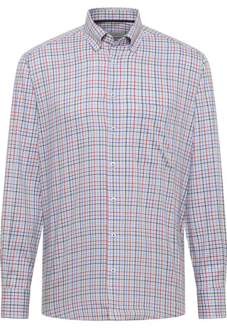 ETERNA COMFORT FIT Langarm Hemd - Harbor Check Rose - 1278-50-E114