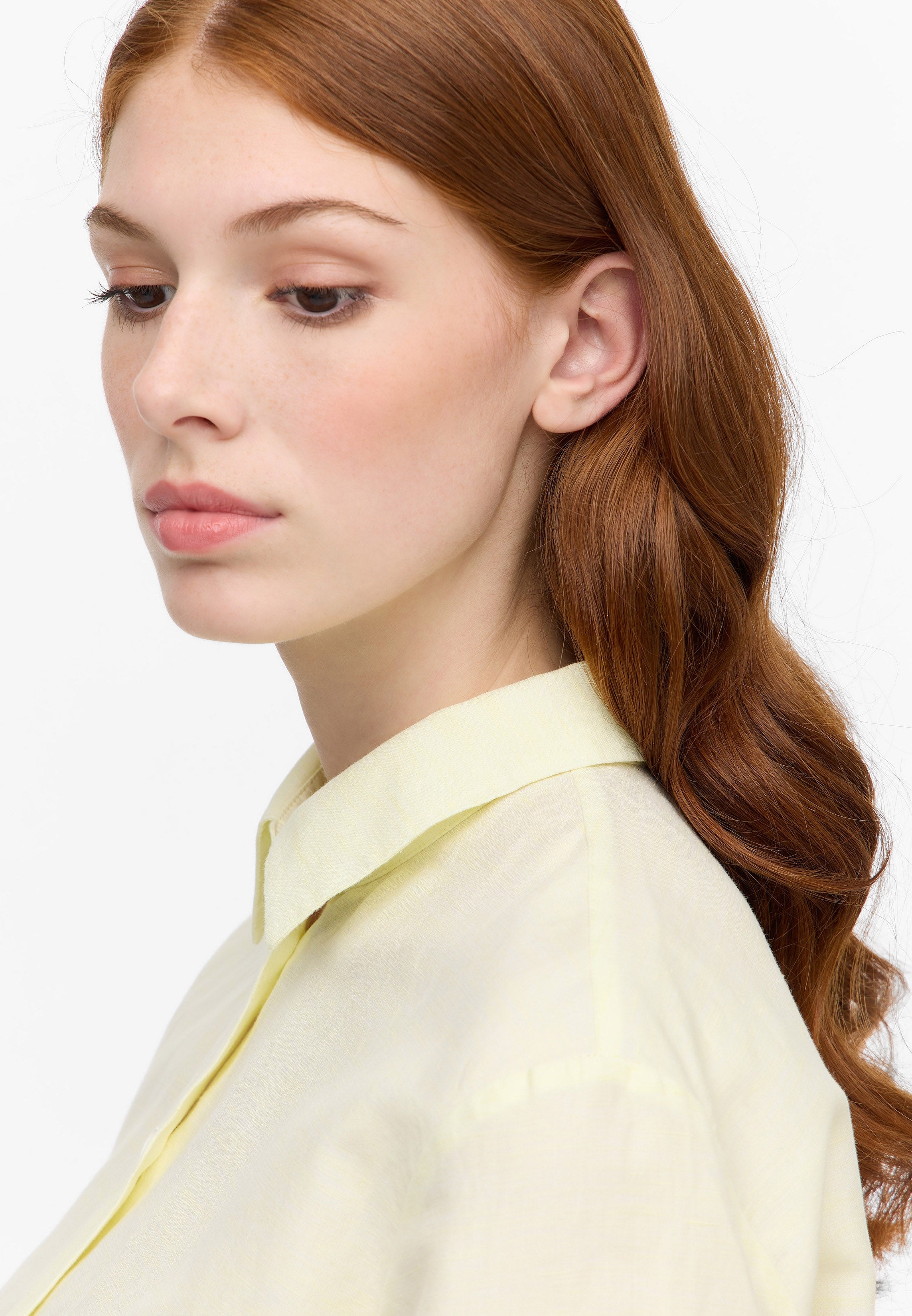 ETERNA LOOSE FIT Kurzarm Bluse - Lemon Cream - 5155-72-H366 von Eterna
