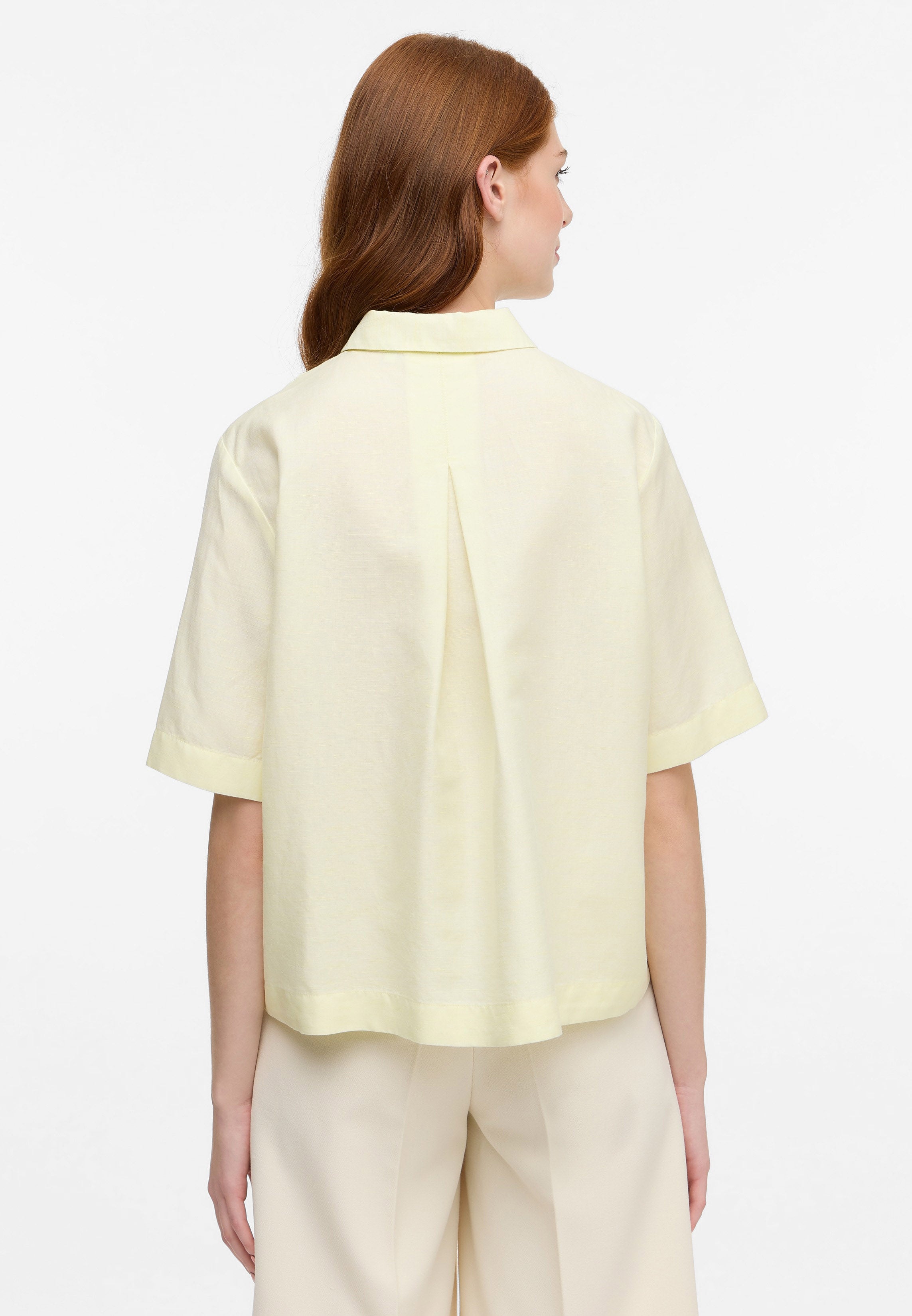 ETERNA LOOSE FIT Kurzarm Bluse - Lemon Cream - 5155-72-H366 von Eterna
