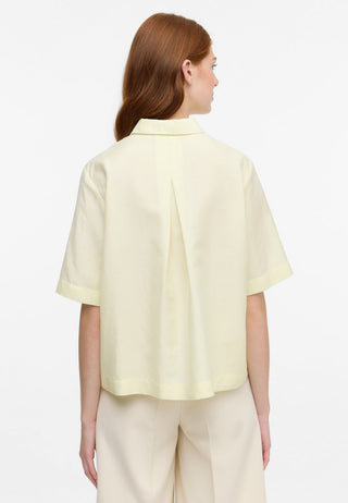 ETERNA LOOSE FIT Kurzarm Bluse - Lemon Cream - 5155-72-H366