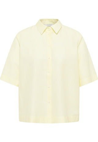 ETERNA LOOSE FIT Kurzarm Bluse - Lemon Cream - 5155-72-H366