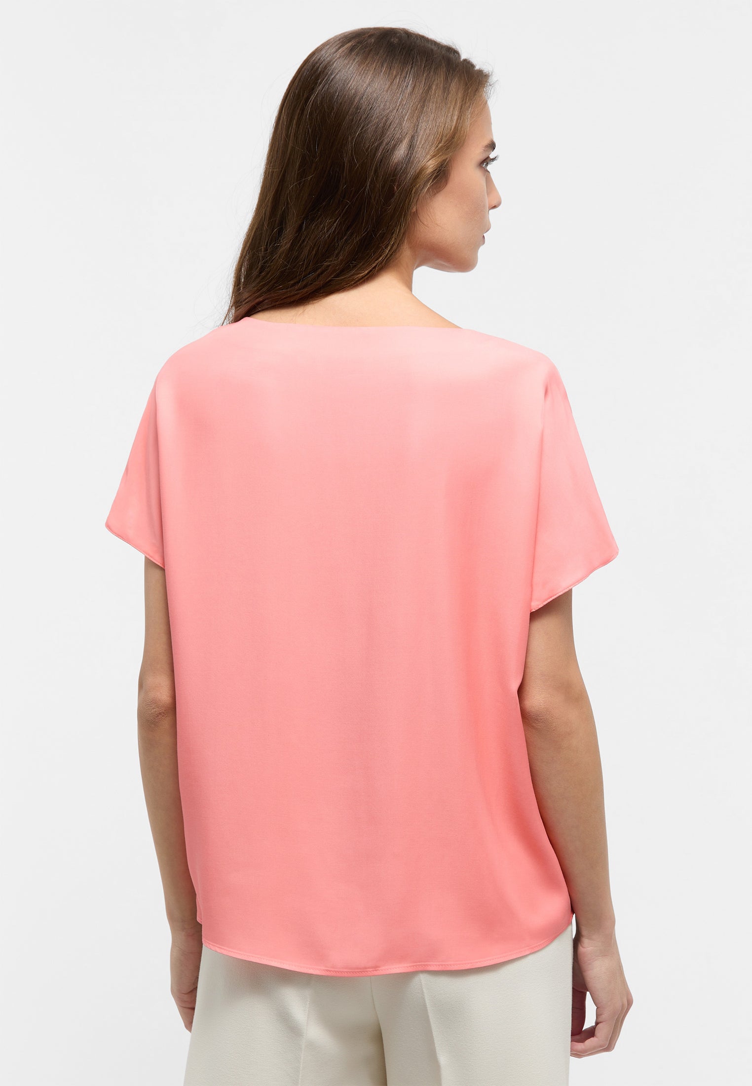 ETERNA LOOSE FIT Kurzarm Bluse - Cotton Candy Pink - 5270-84-H305 von Eterna