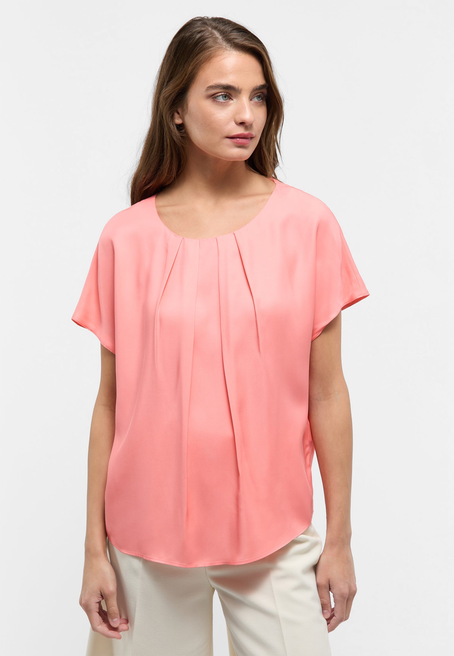 ETERNA LOOSE FIT Kurzarm Bluse - Cotton Candy Pink - 5270-84-H305