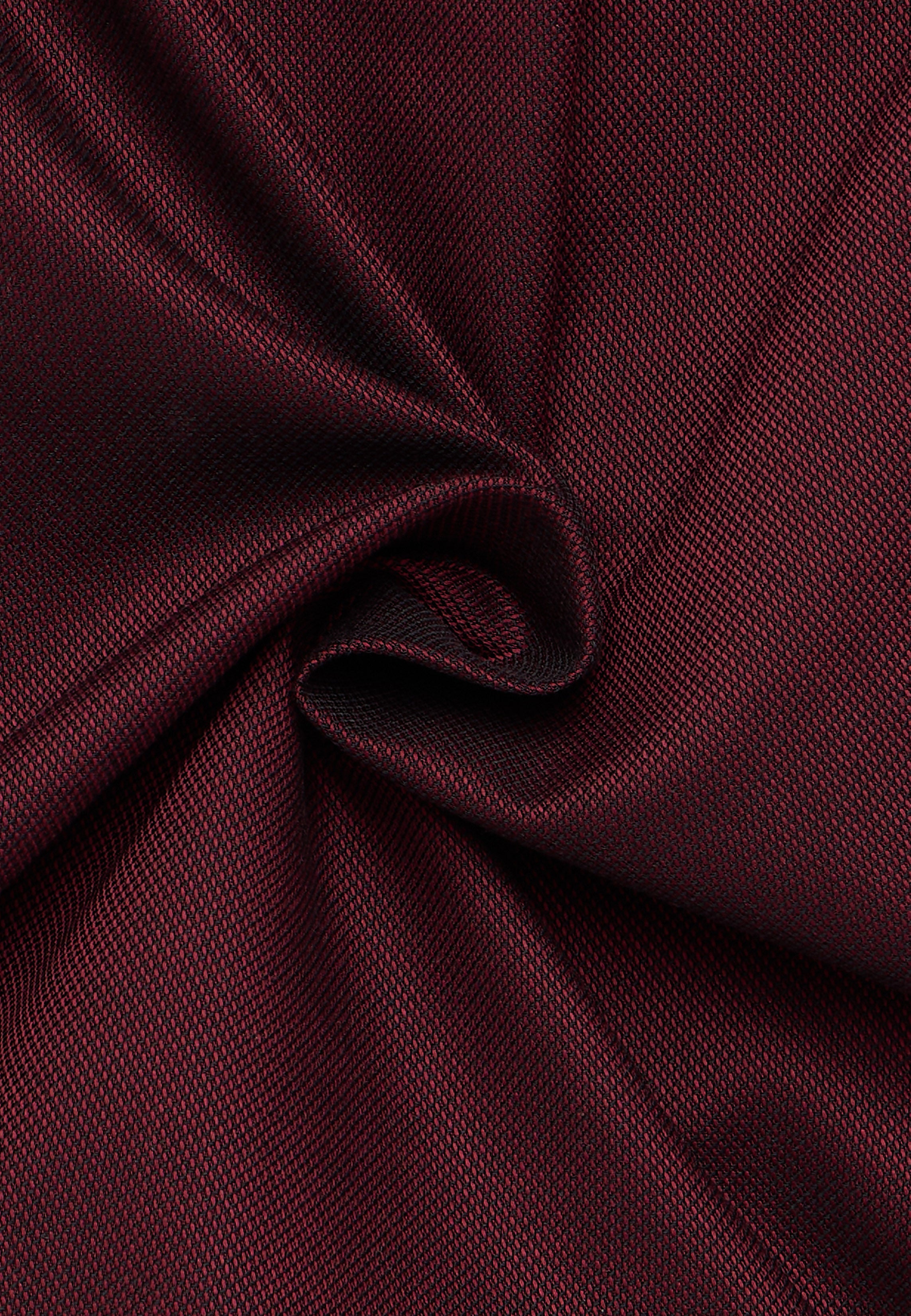 ETERNA MODERN FIT Langarm Hemd - Burgundy Textured - 8464-97-X181 von Eterna