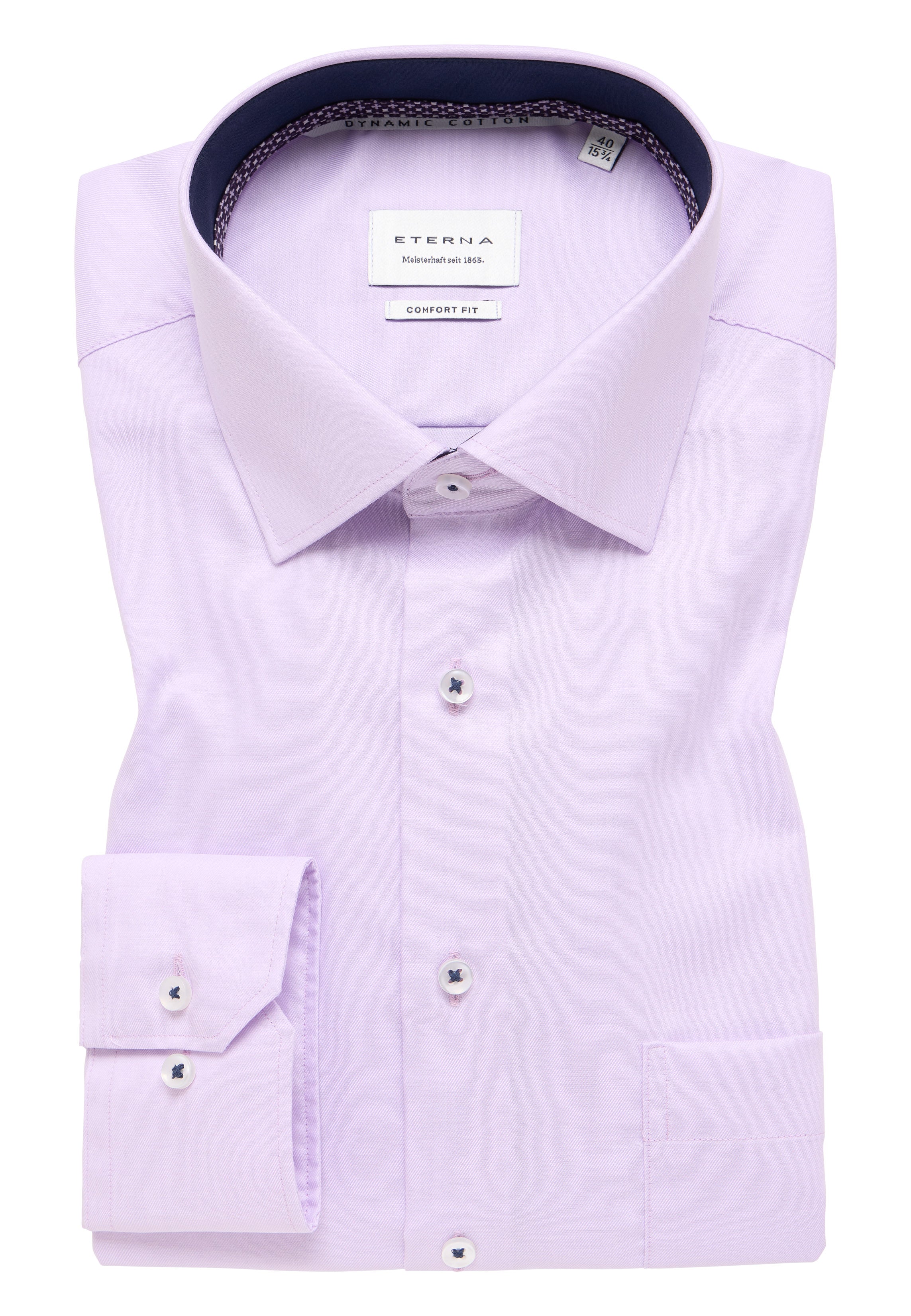ETERNA COMFORT FIT Langarm Hemd - Lavender Horizon - 1246-92-E15K