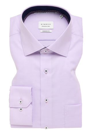 ETERNA MODERN FIT Langarm Hemd - Lilac Mist Blue - 1246-92-X15K