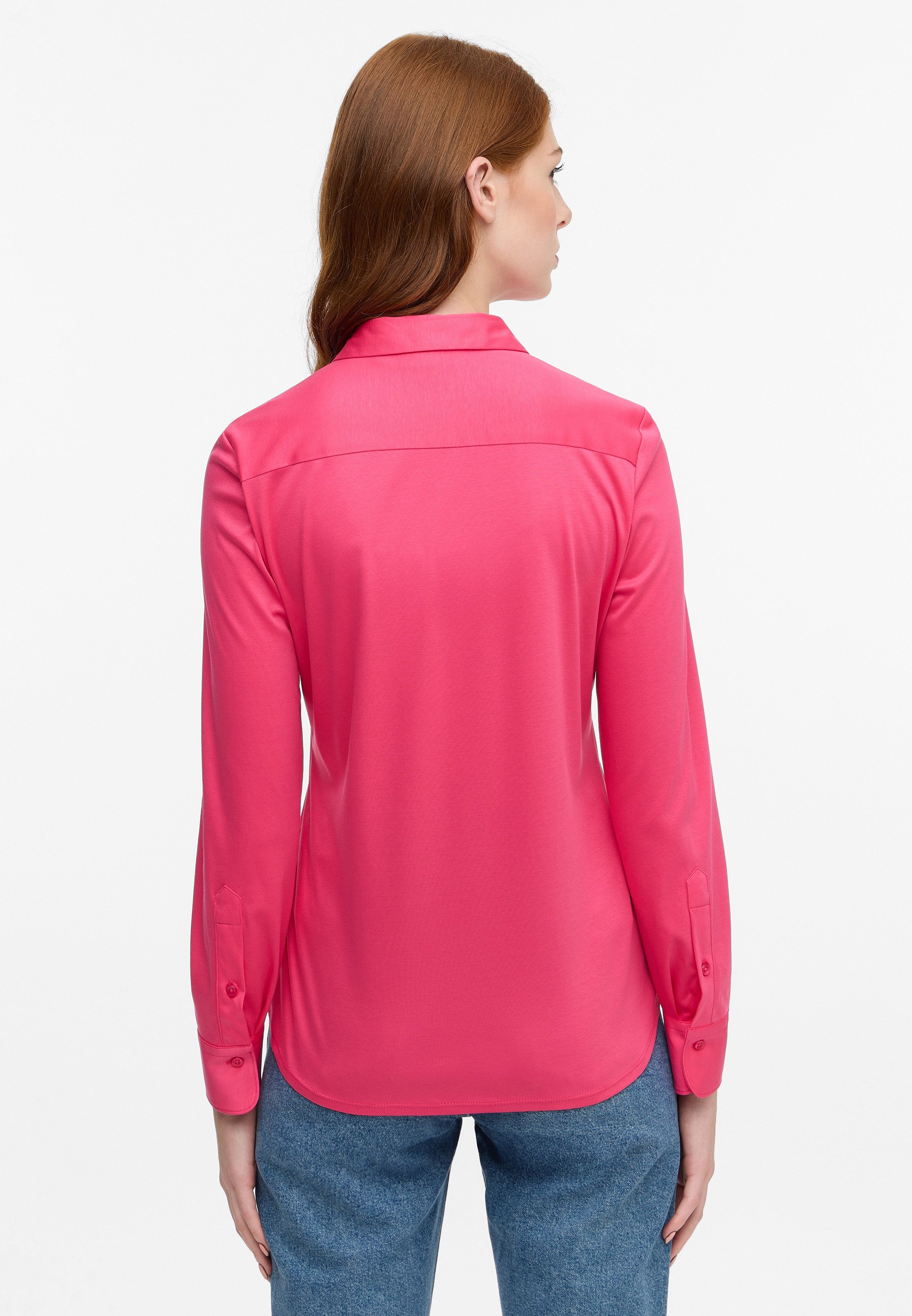 ETERNA FITTED Langarm Bluse - Candy Rose Pink - 5158-52-DF05 von Eterna