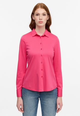 ETERNA FITTED Langarm Bluse - Candy Rose Pink - 5158-52-DF05