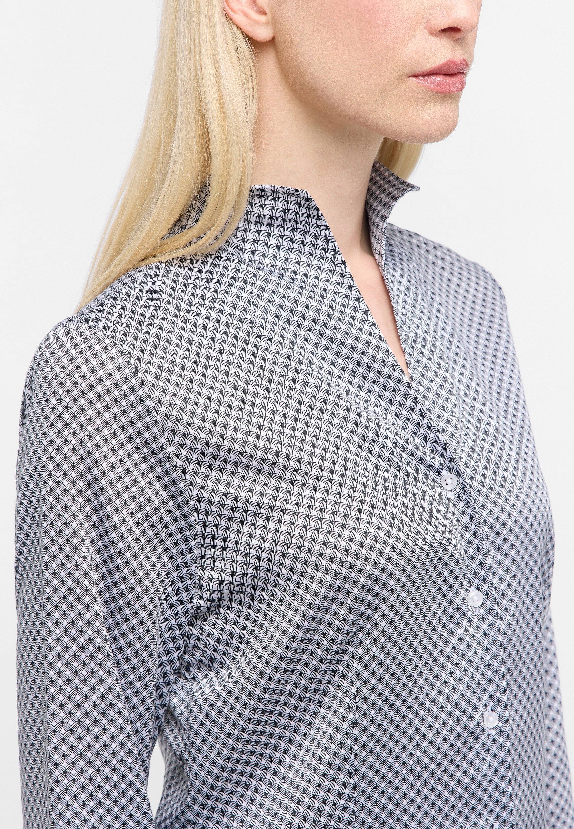 ETERNA REGULAR FIT Bluse - Midnight Loom White - 7757-01-D266 von Eterna