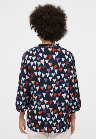 ETERNA LOOSE FIT Bluse - Heartsplash Navy - 7178-18-R365