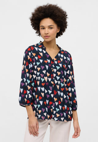ETERNA LOOSE FIT Bluse - Heartsplash Navy - 7178-18-R365