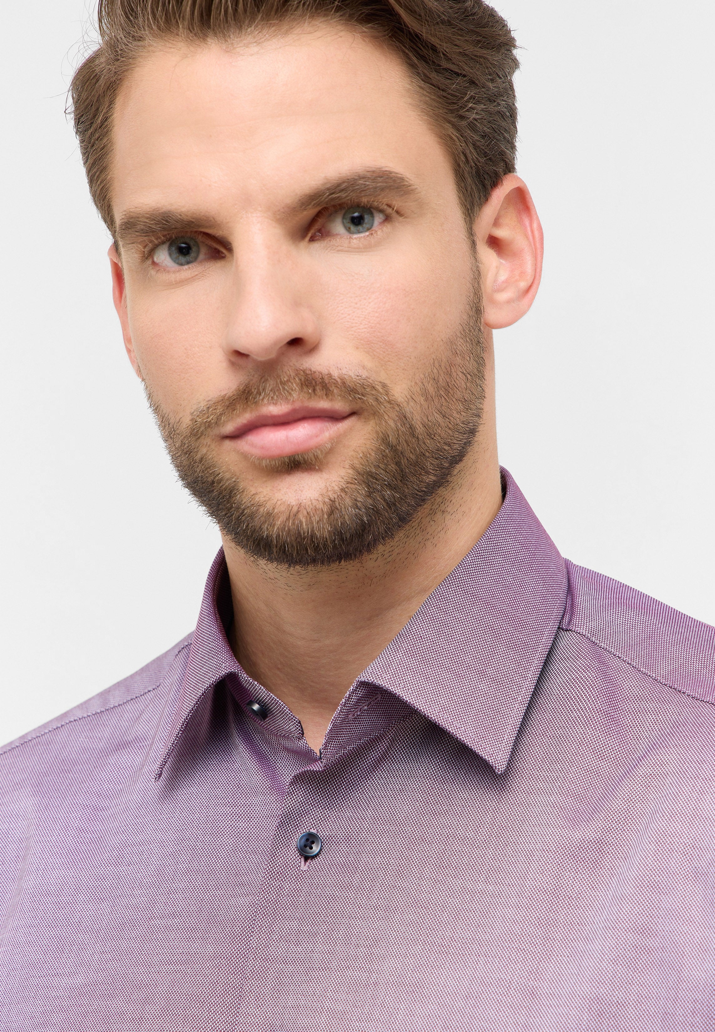 ETERNA COMFORT FIT Langarm Hemd - Violet Mist Red - 8464-59-E181 von Eterna