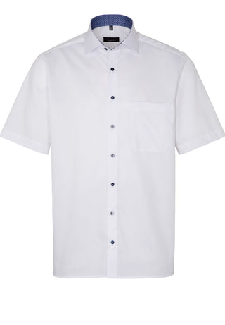 ETERNA COMFORT FIT Kurzarm Hemd - Cloud White Navy - 3921-00-K15K