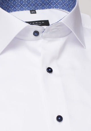 ETERNA COMFORT FIT Kurzarm Hemd - Cloud White Navy - 3921-00-K15K