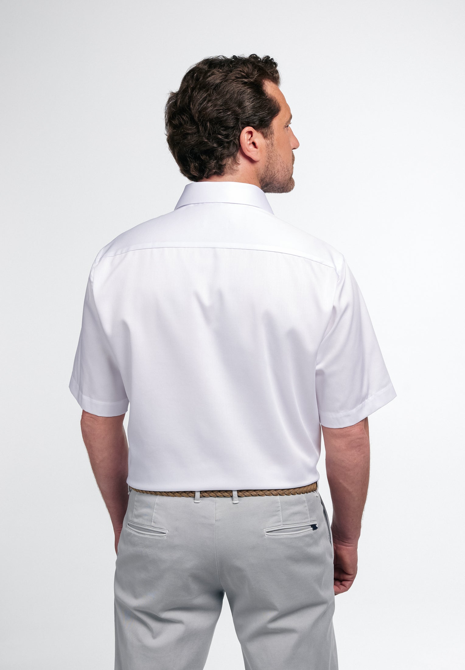 ETERNA COMFORT FIT Kurzarm Hemd - Cloud White Navy - 3921-00-K15K von Eterna