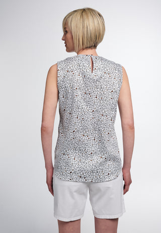 ETERNA CLASSIC FIT Ohne Arm Bluse - Snow Leopard Ivory - 7472-01-A673