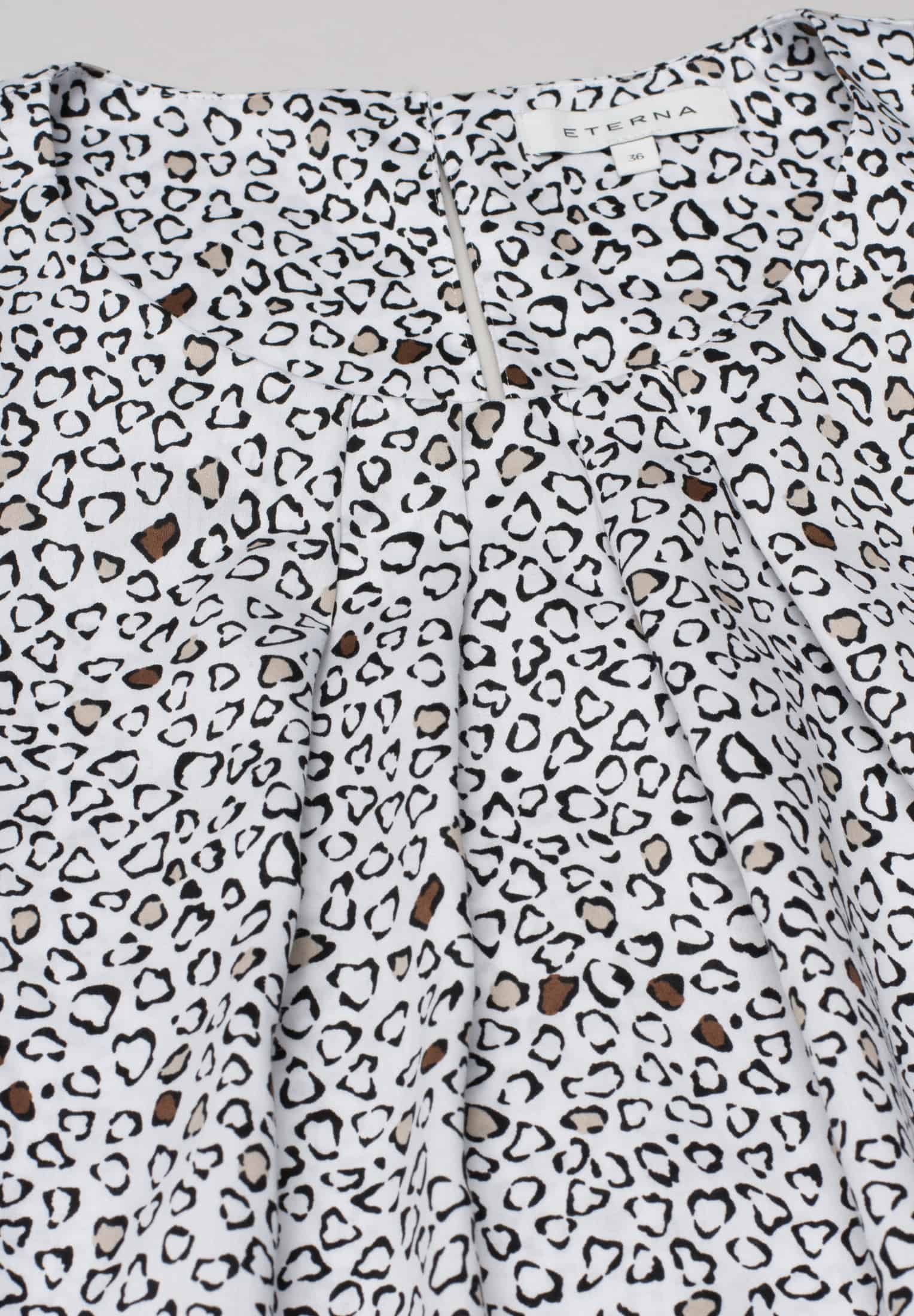 ETERNA CLASSIC FIT Ohne Arm Bluse - Snow Leopard Ivory - 7472-01-A673