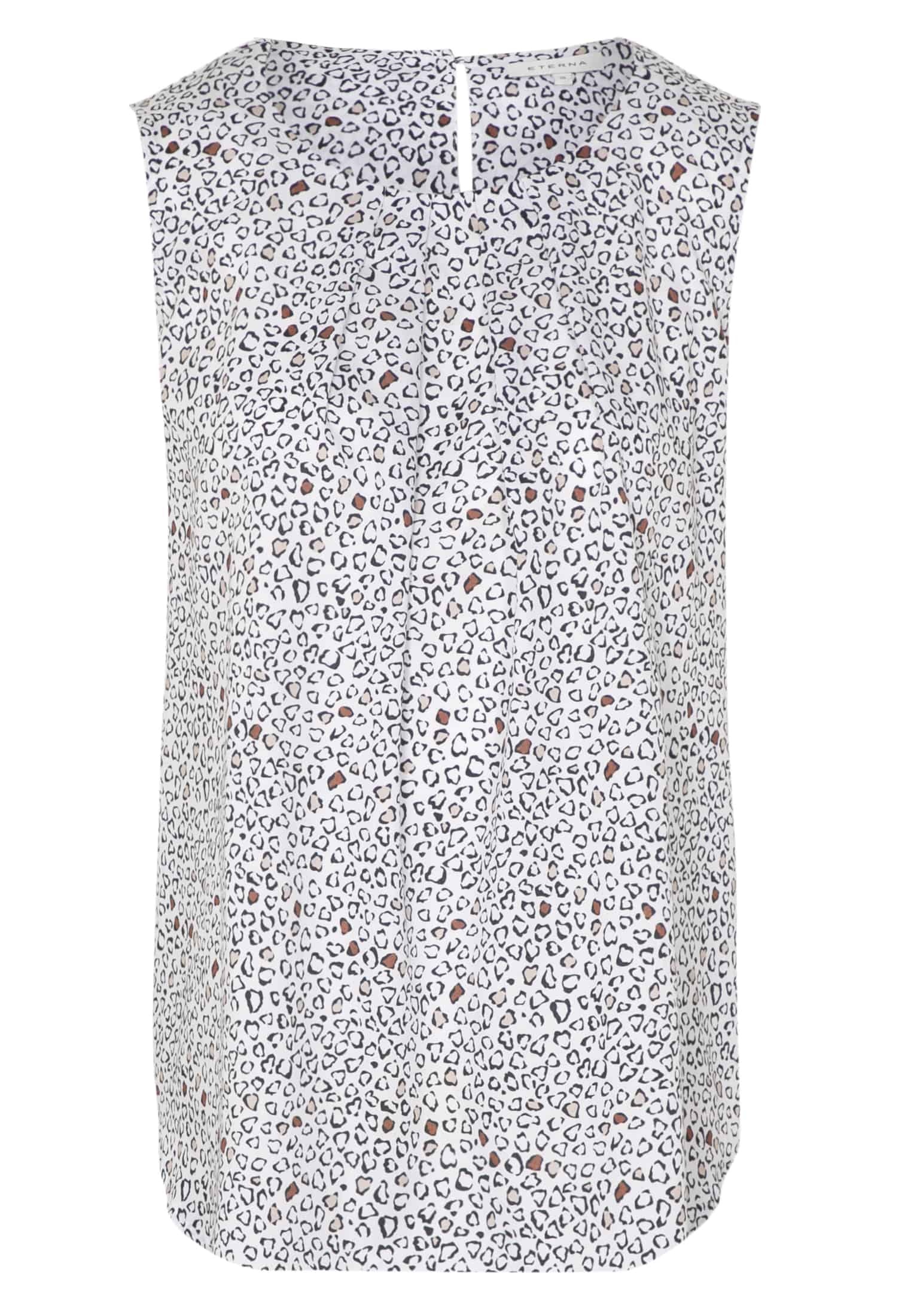 ETERNA CLASSIC FIT Ohne Arm Bluse - Snow Leopard Ivory - 7472-01-A673 von Eterna