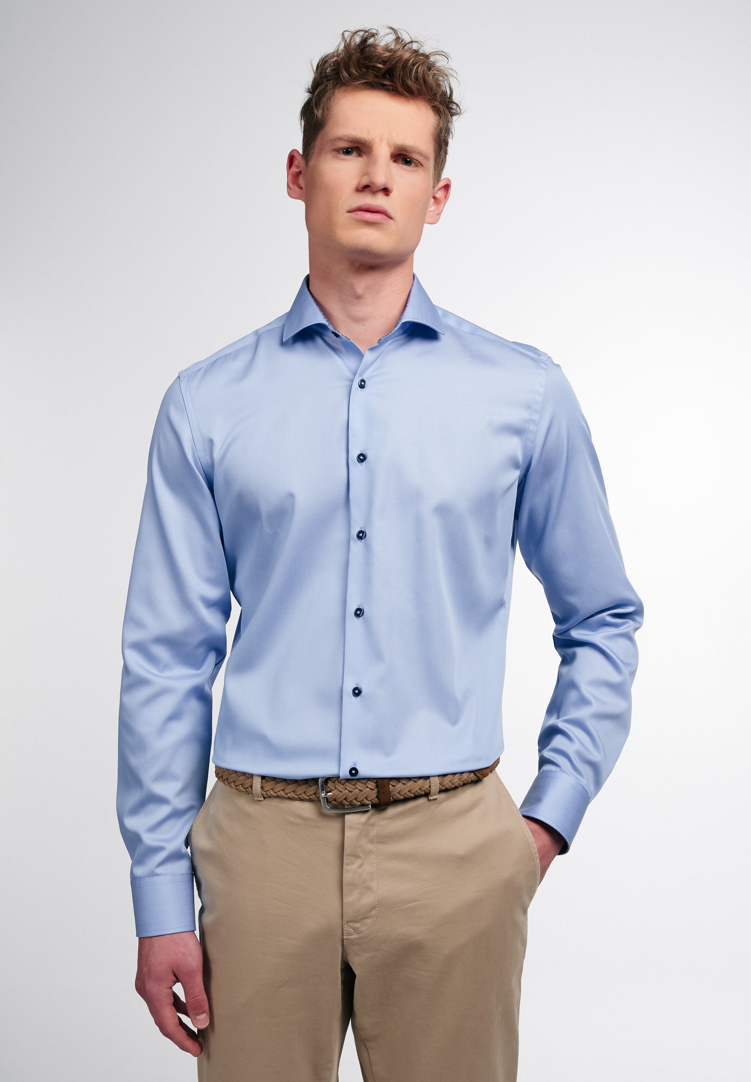 ETERNA Slim Fit Hemd - Glacier Blue - 3921-12-F142 von Eterna