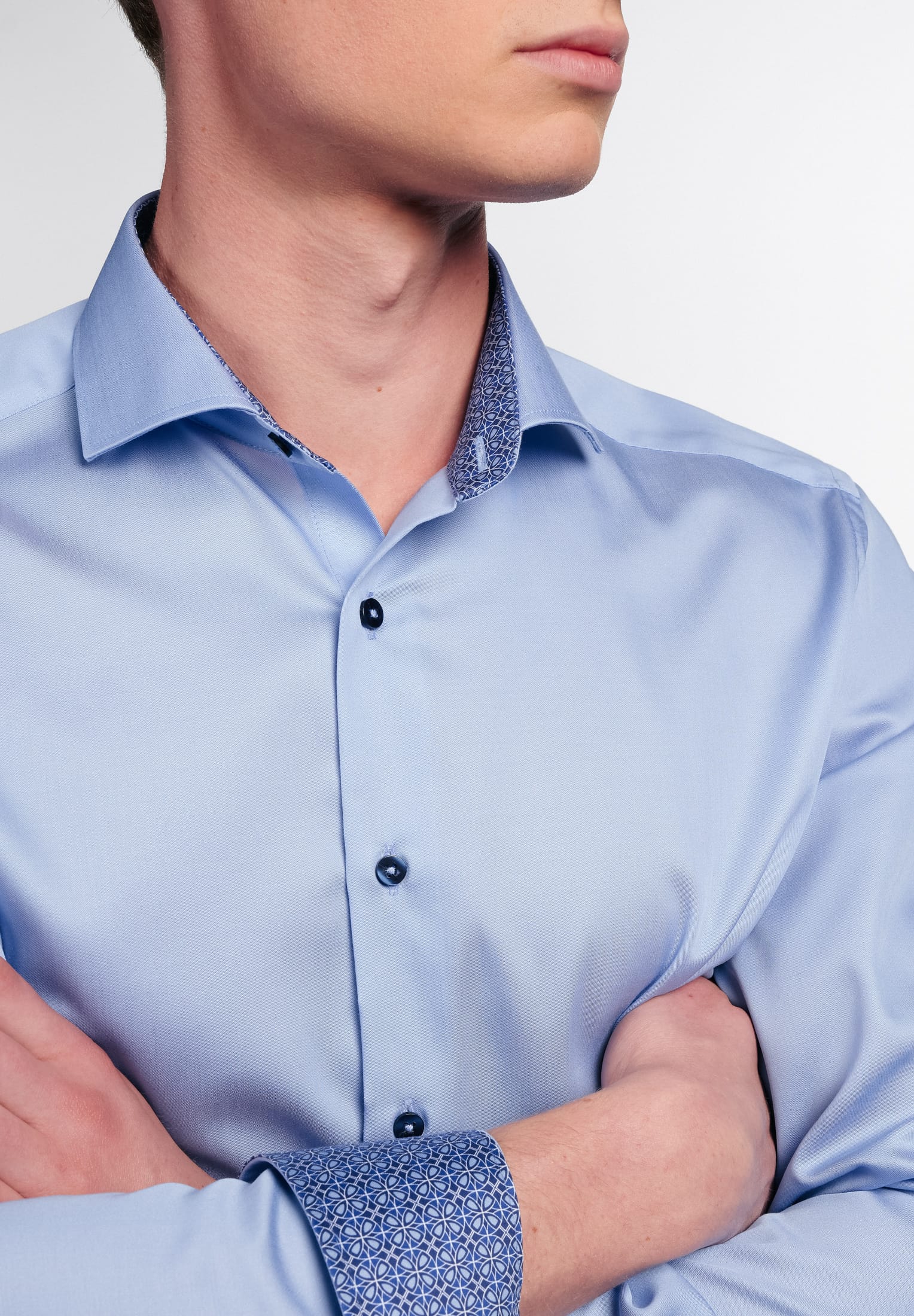 ETERNA Slim Fit Hemd - Glacier Blue - 3921-12-F142 von Eterna