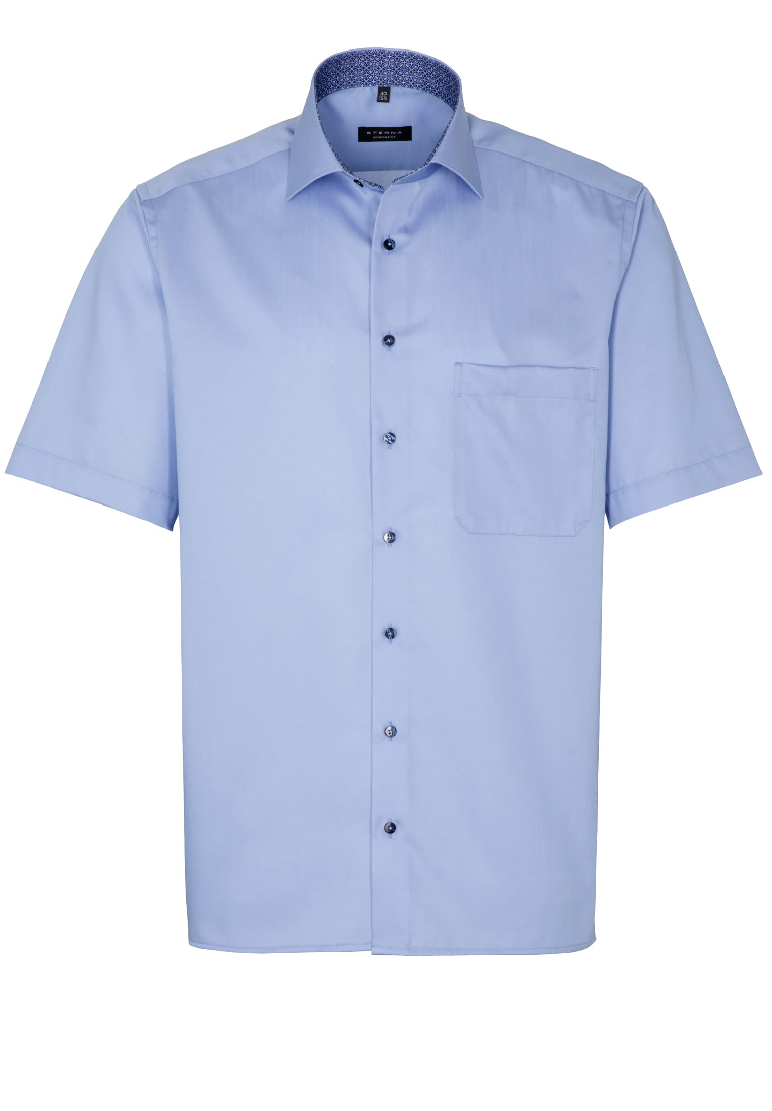 ETERNA COMFORT FIT Kurzarm Hemd - Sea Glass Blue - 3921-12-K15K