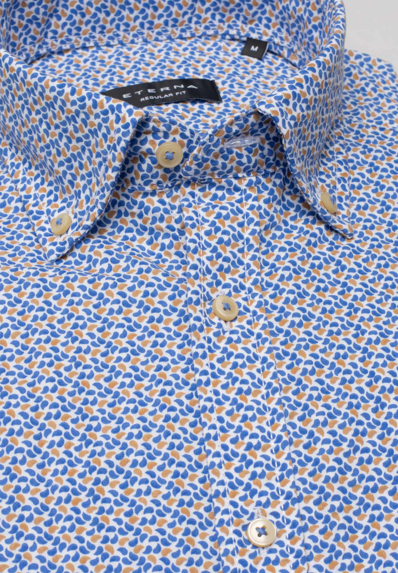 ETERNA REGULAR FIT Kurzarm Hemd - Sunlit Pebble Blue - 2481-14-WS8B