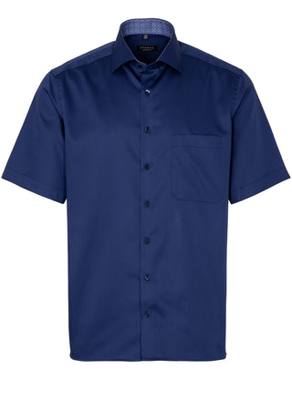 ETERNA COMFORT FIT Kurzarm Hemd - Midnight Indigo Twill - 3921-19-K15K