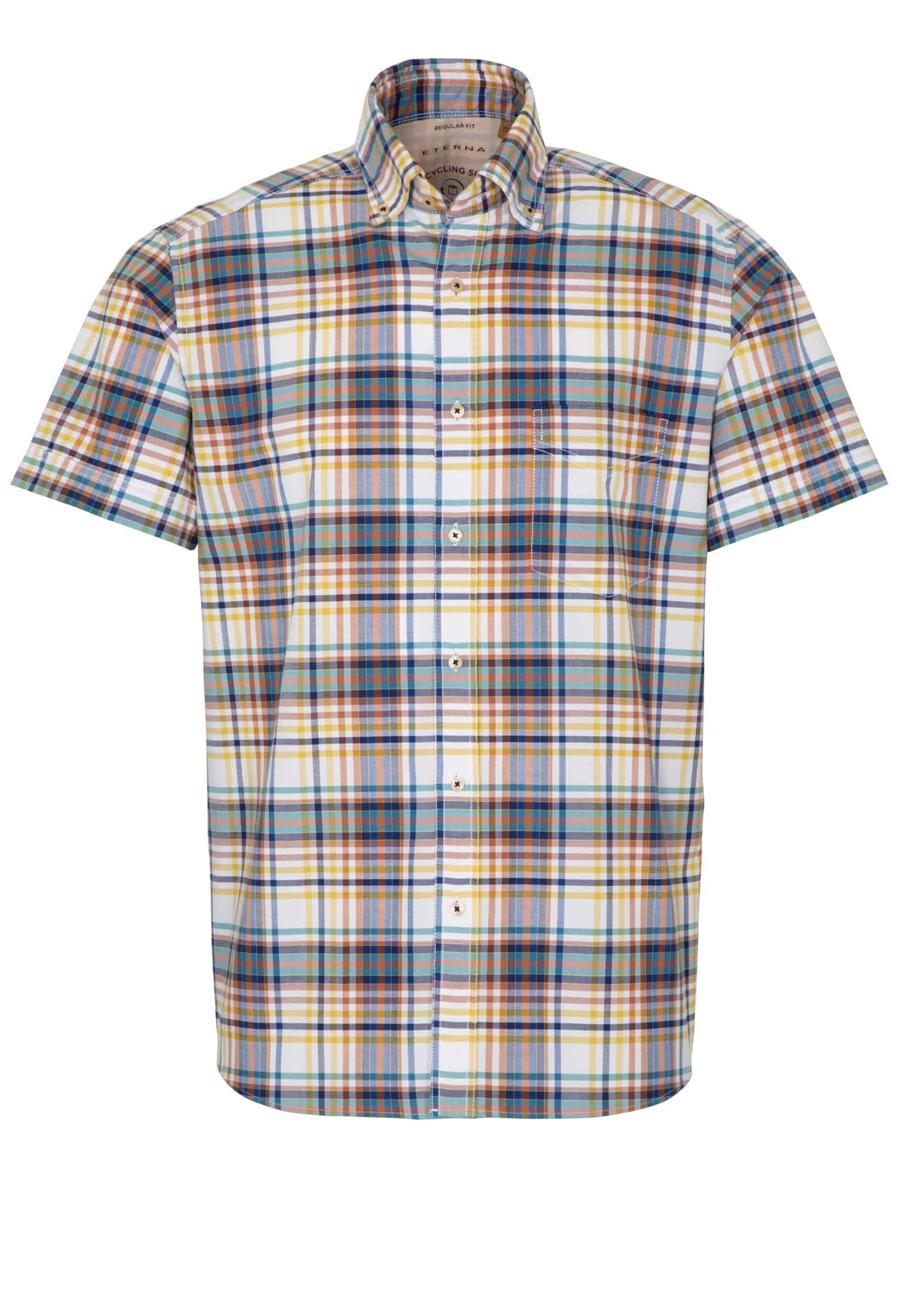 ETERNA Regular Fit Upcycling Shirt - Pastel Harbor Plaid - 2449-63-WS9B
