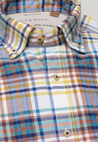 ETERNA Regular Fit Upcycling Shirt - Pastel Harbor Plaid - 2449-63-WS9B
