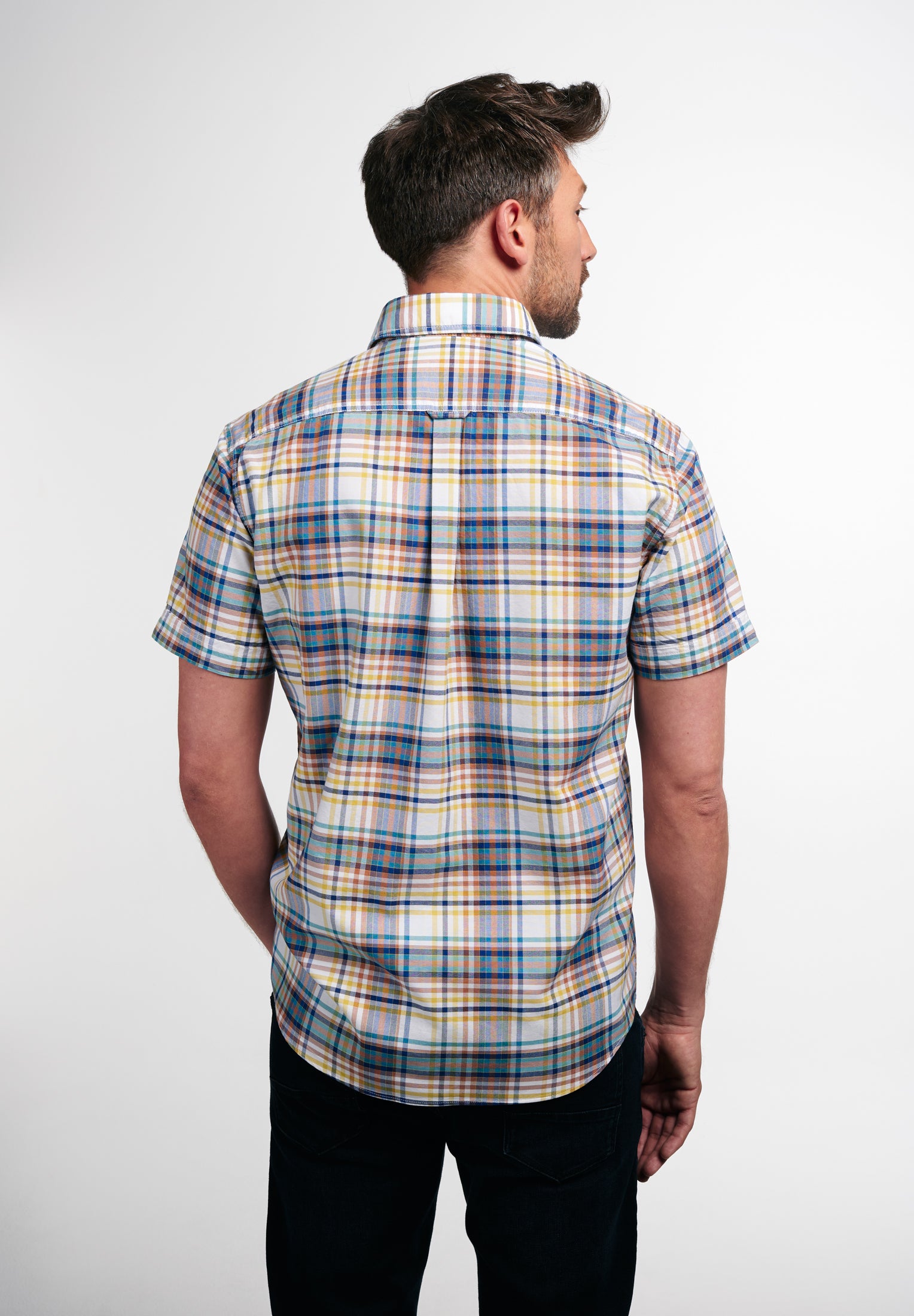 ETERNA Regular Fit Upcycling Shirt - Pastel Harbor Plaid - 2449-63-WS9B von Eterna