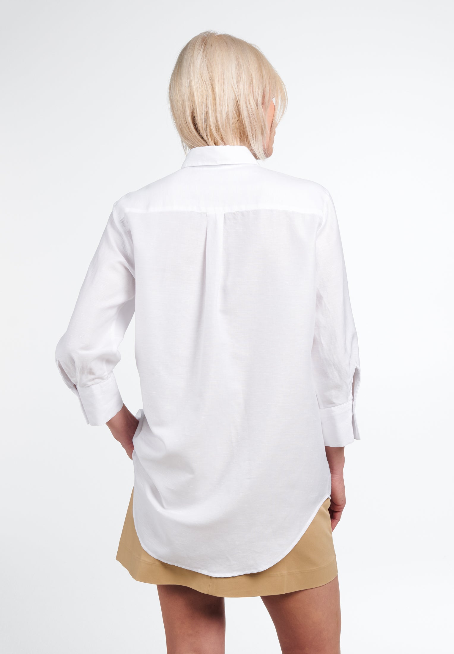 ETERNA CLASSIC FIT Bluse - Crisp Seaglass White - 5155-00-R923 von Eterna