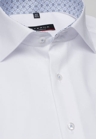 ETERNA MODERN FIT Kurzarm Hemd - Pearl Atlas White - 8105-00-C15K