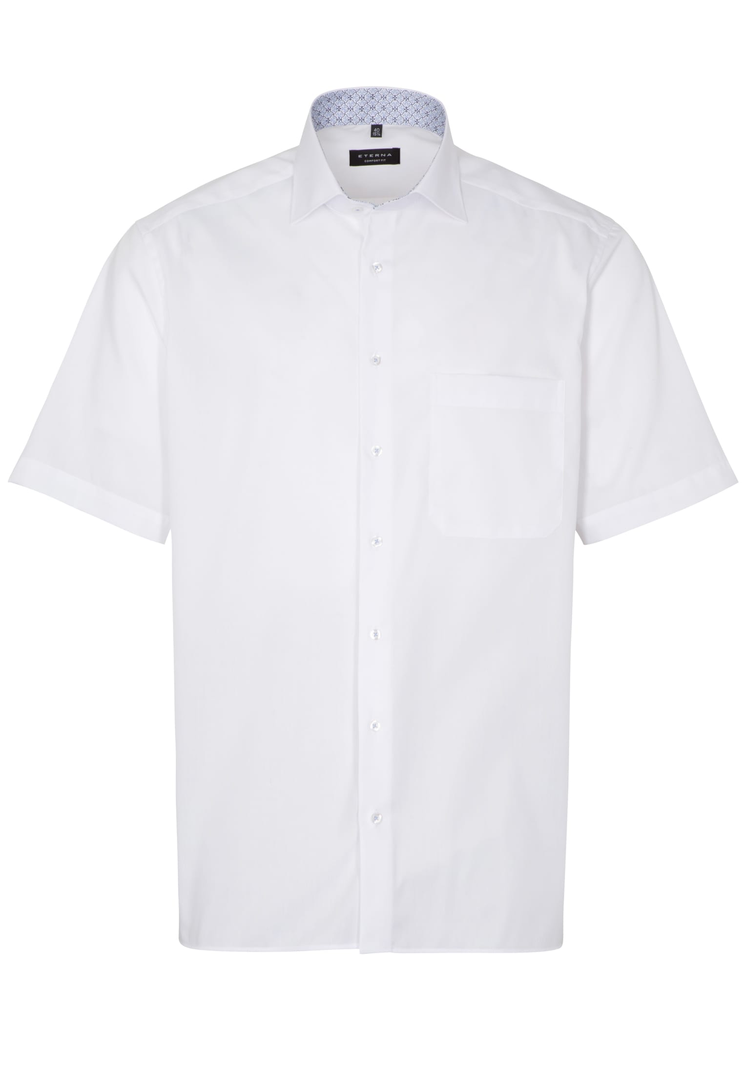 ETERNA COMFORT FIT Kurzarm Hemd - Crisp Alpine White - 8105-00-K15K
