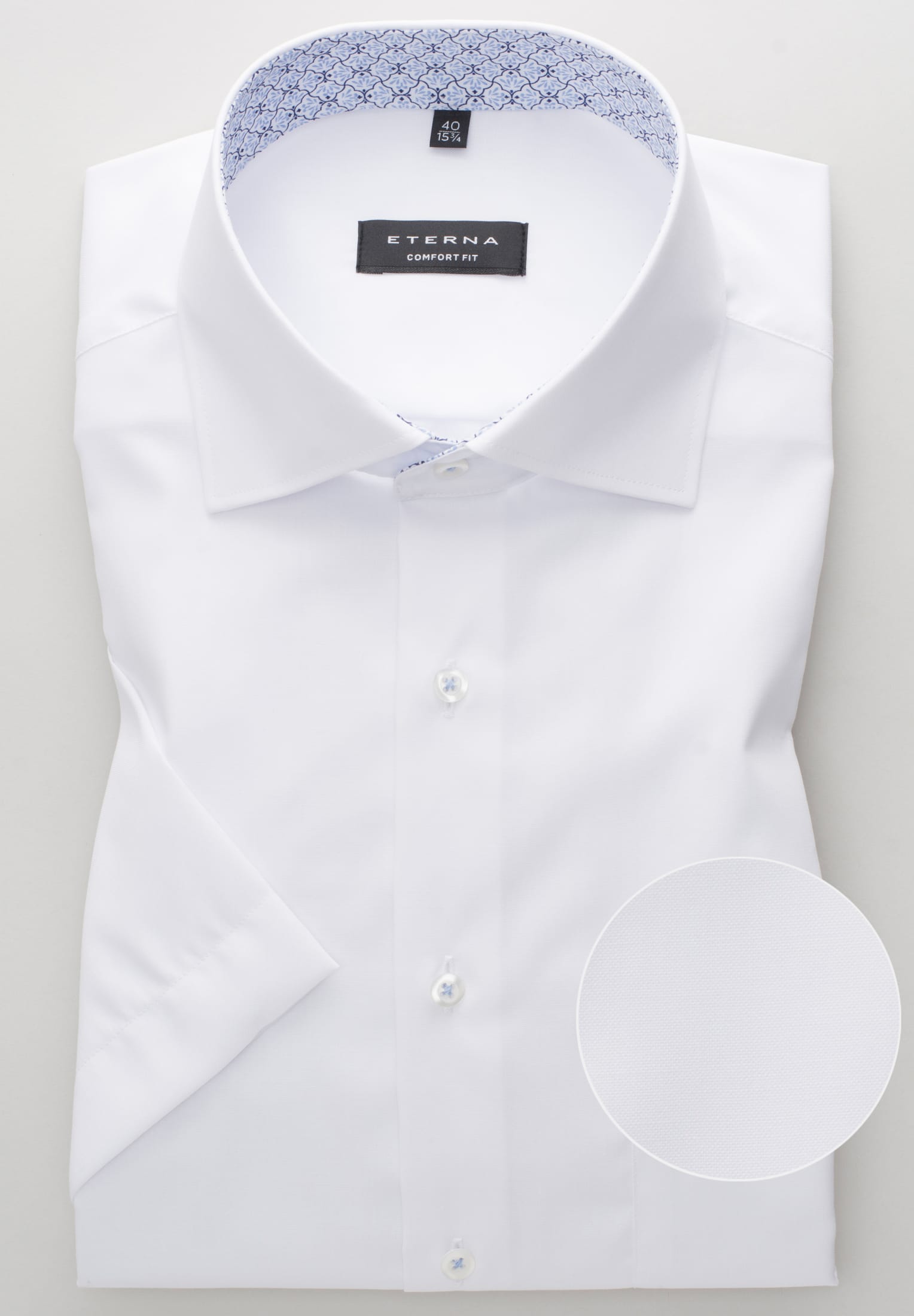 ETERNA COMFORT FIT Kurzarm Hemd - Crisp Alpine White - 8105-00-K15K von Eterna
