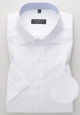 ETERNA COMFORT FIT Kurzarm Hemd - Crisp Alpine White - 8105-00-K15K