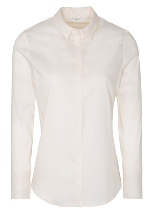 ETERNA FITTED Performance Shirt Langarm Bluse - Ivory Mist Twill - 5377-01-DF04